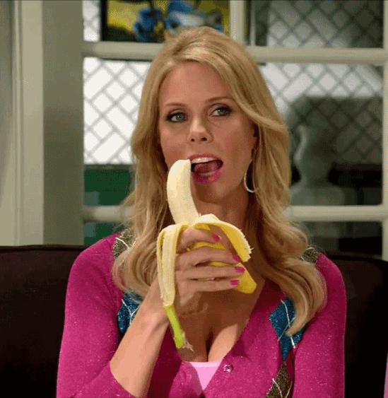 Cheryl Hines hot gif banana blowjob gif. 